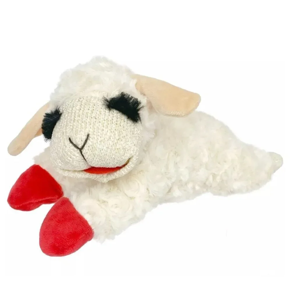 Multipet Lamb Chop Dog Toy Squeaker Plush 10.5